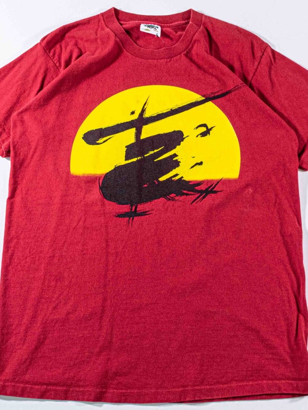 Vintage Miss Saigon Broadway T-Shirt Large 90s Promo Musical Helicopter VTG